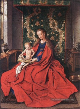  enfant - Madonna avec l’enfant en train de lire Renaissance Jan van Eyck